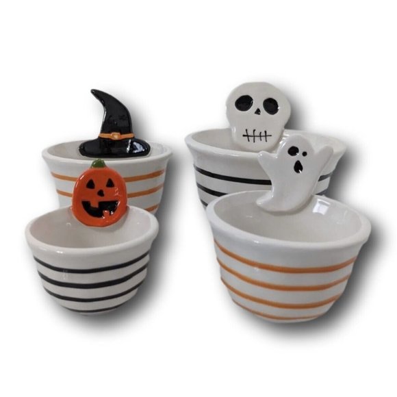 The Bake Shop Halloween Measuring Cups Ghost Pumpkin Witch Skeleton - Picture 6 of 6